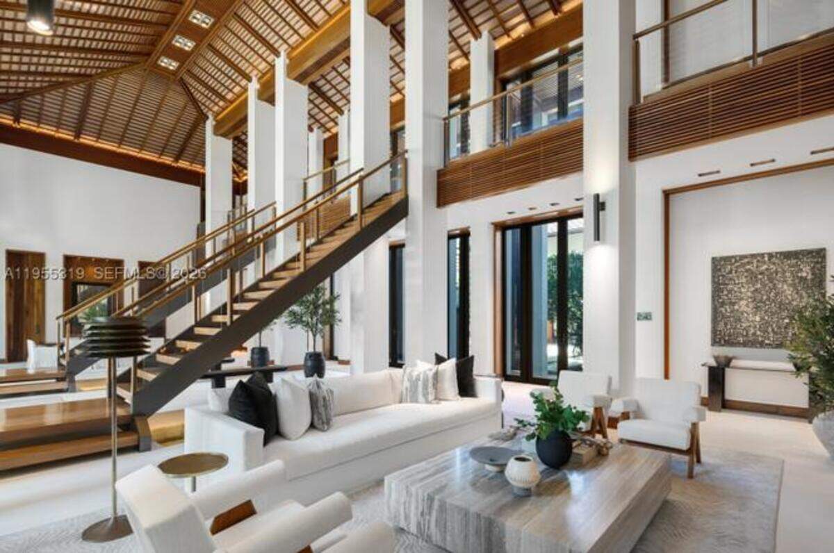 An interior shot of the waterfront estate at 600-620 Arvida Parkway.