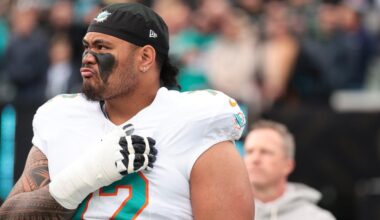 2026 Miami Dolphins roster: Jonah Savaiinaea hoping a position change sparks his career