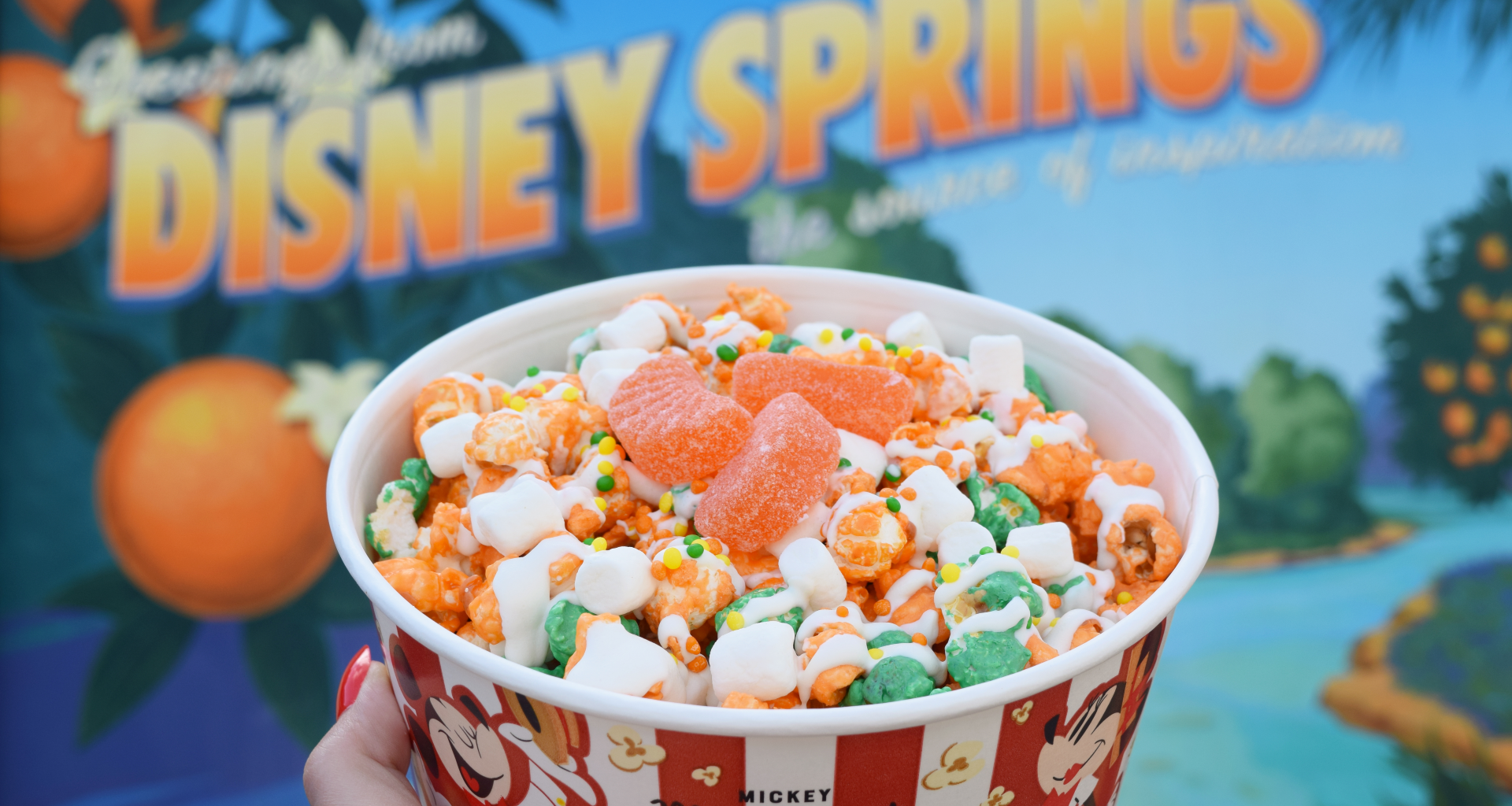 Similar to the create your own popcorn option at Main Street Confectionery at Magic Kingdom, you can add all kinds of toppings to regular and flavored popcorn at Goofy