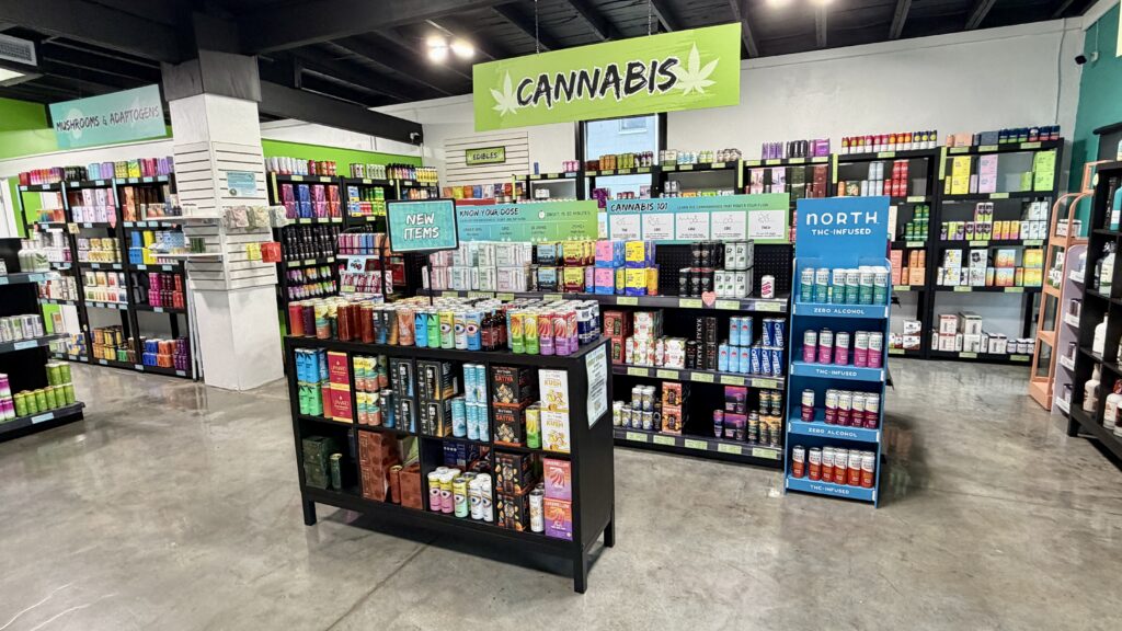 The interior of a store