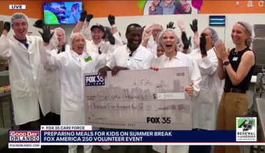 FOX 35 helps pack summer meals for kids at Second Harvest