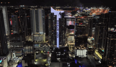 Skyscraper Lights Up as World Cup Arrives in Miami