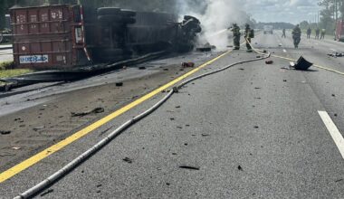 Tractor-trailer fire closes I-95 lanes in St. Johns County, Jacksonville man critically injured – Action News Jax