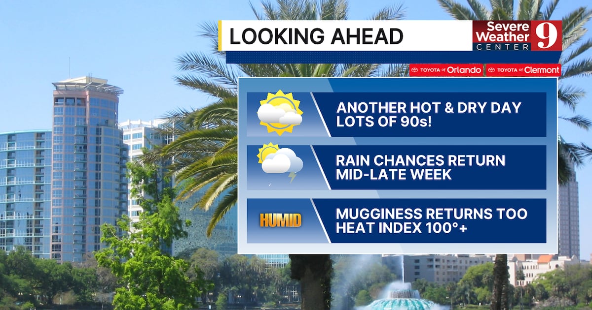 Central Florida braces for hot, dry Monday