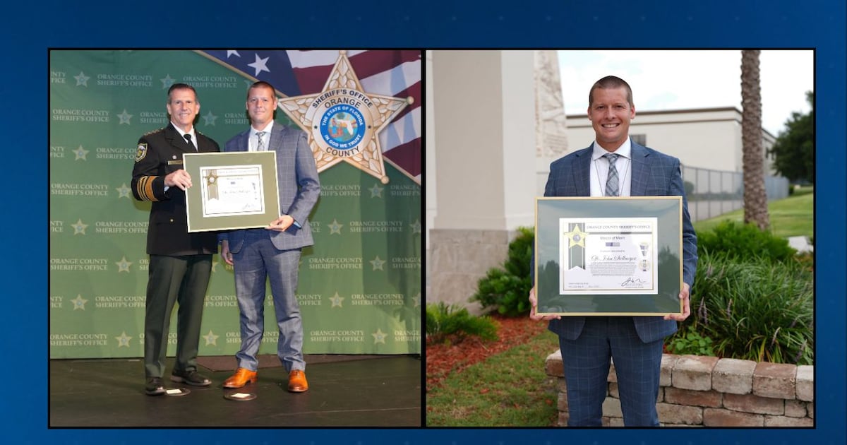 Orlando cop honored for bravery in domestic violence case
