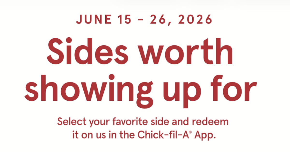 Free side offer at Chick-fil-A in Central Florida