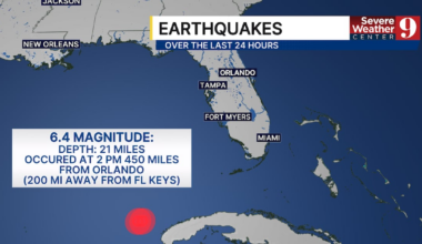 Central Florida rattled by distant 6.4 magnitude quake