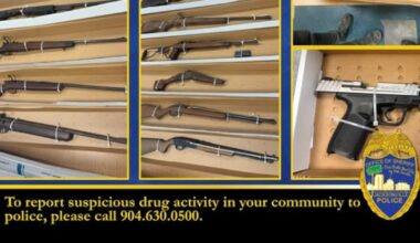 Four arrested after 30 guns, drugs seized at Long Branch homes, JSO says – Action News Jax