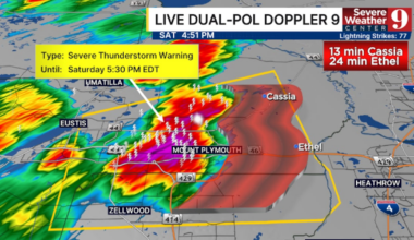 Severe Weather Warnings Issued for Central Florida Counties