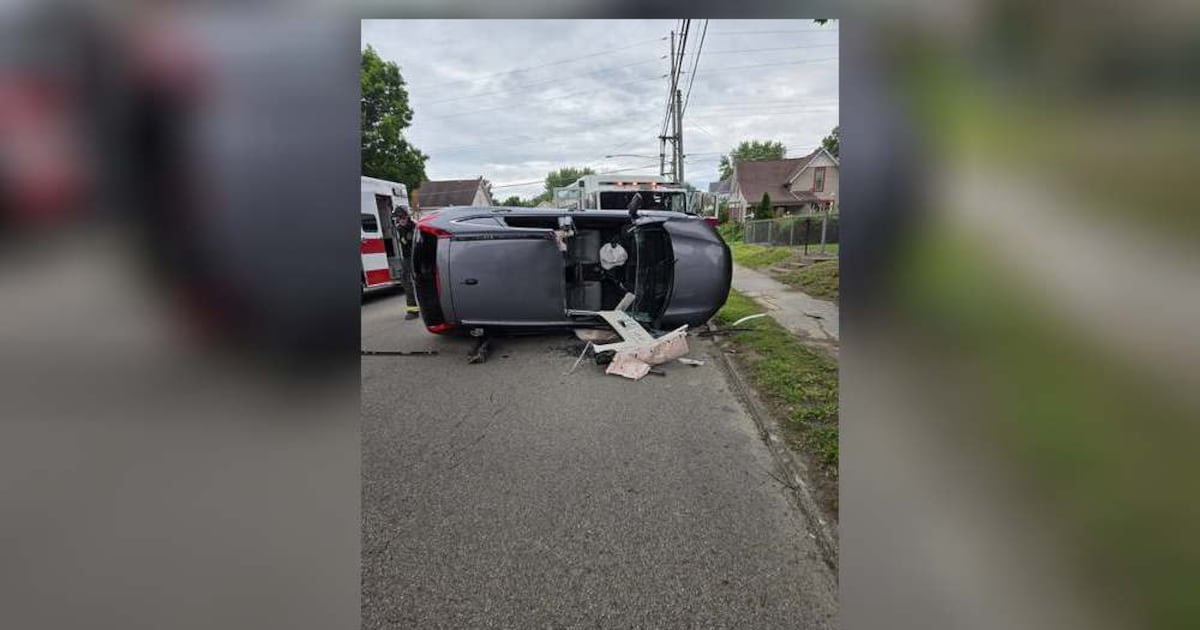 Firefighters free person trapped in rollover crash in Miami Co.