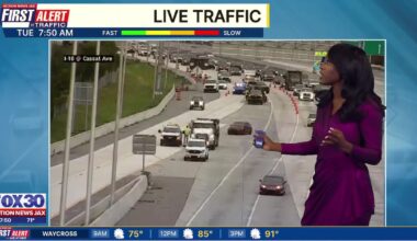 Accidents causing backups on I-10 in Jacksonville