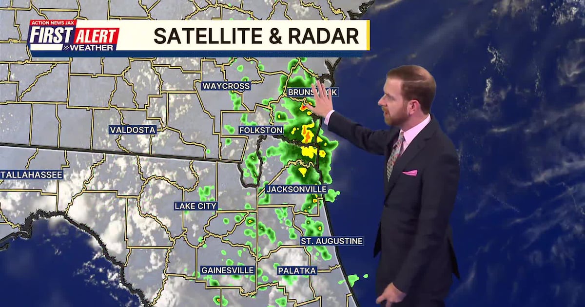 First Alert Weather: Few evening inland showers south & west of Jacksonville – Action News Jax