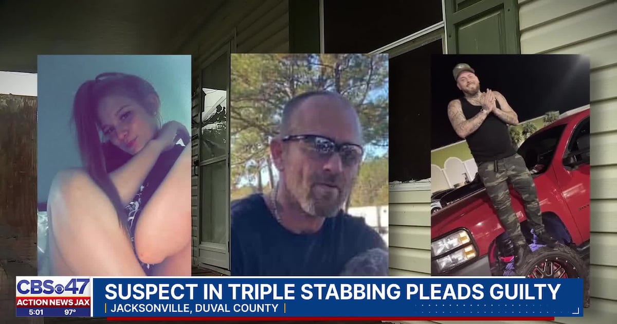 Jacksonville triple homicide suspect pleads guilty