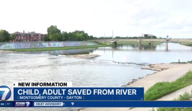 Water rescue by Dayton Fire near Great Miami River