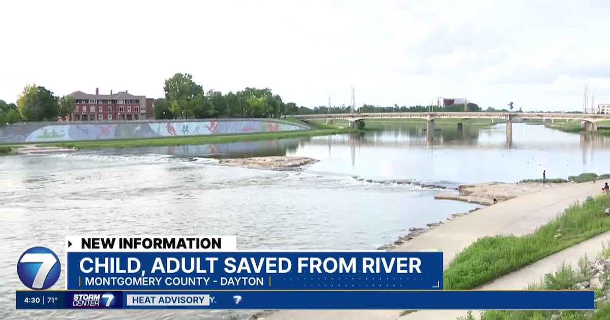 Water rescue by Dayton Fire near Great Miami River