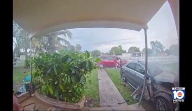Video shows car plowing into Miami-Dade house after crash