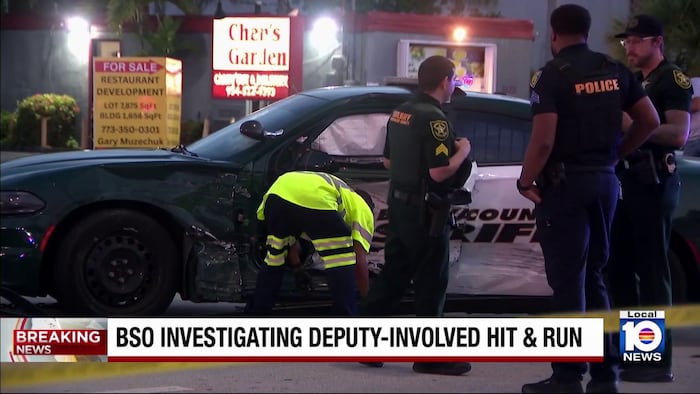 BSO deputy hospitalized after hit-and-run crash in Fort Lauderdale; driver remains at large