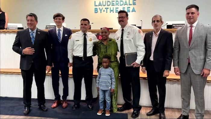 South Florida firefighters honored for saving boy’s life