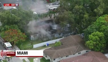 Home erupts in flames in Miami’s Shenandoah neighborhood