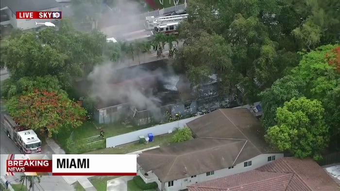 Home erupts in flames in Miami’s Shenandoah neighborhood