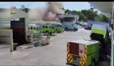 Surveillance video captures explosion at Miami-Dade Fire Rescue facility