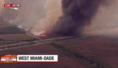 2 wildfires burn 8,000 acres in western Miami-Dade, pollute air quality in South Florida