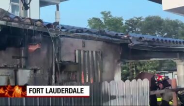 Cuatro personas desplazadas tras incendio que consume casa y choza tiki en Fort Lauderdale