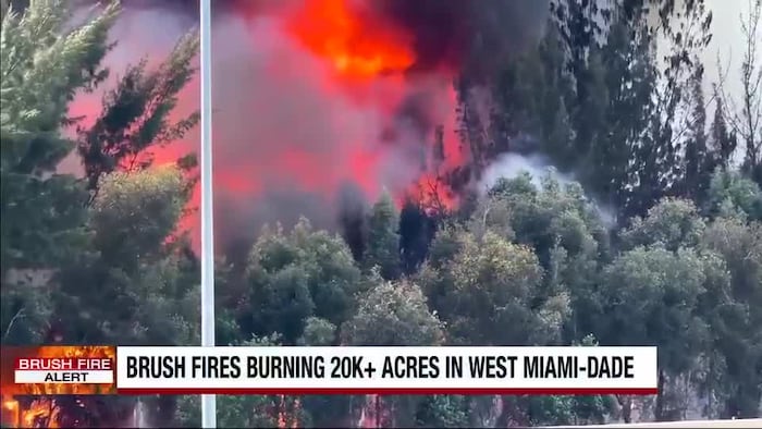 Some traffic closures remain in effect as Miami-Dade brush fires scorch about 20K acres