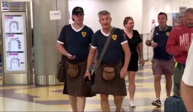FIFA World Cup fans from Scotland arrive to party in Miami ahead of match against Brazil