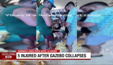 Gazebo collapse at Hard Rock injures 5