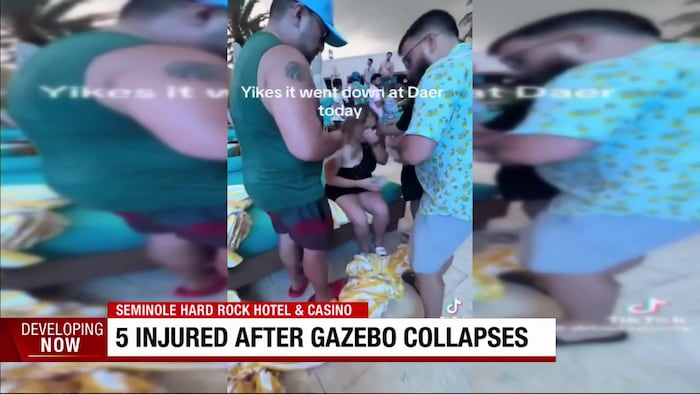 Gazebo collapse at Hard Rock injures 5