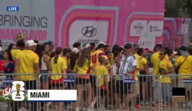 Thousands of Colombia fans pack Bayfront Park ahead of Portugal match