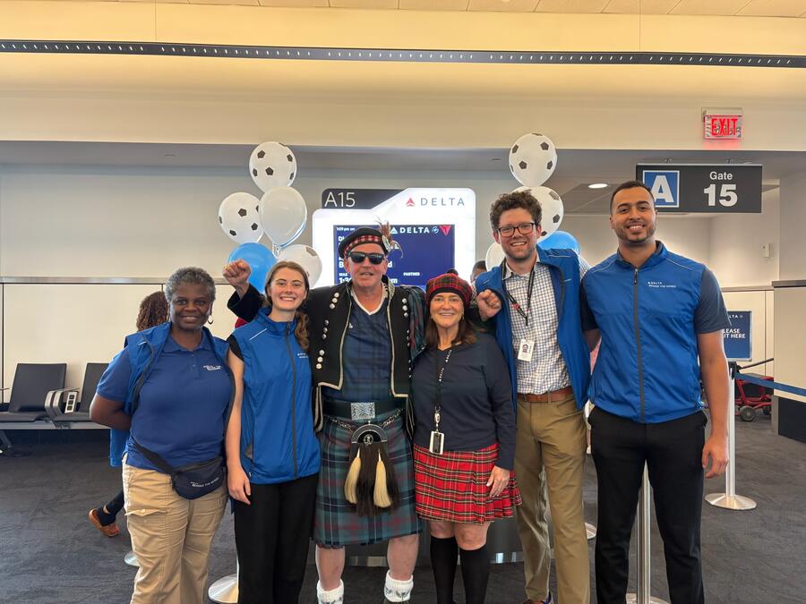 Inside Delta’s celebratory send-off for Scotland football's Tartan Army traveling from Boston to Miami