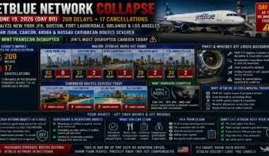 JetBlue Collapse June 19: 226 Disruptions, Caribbean Cut