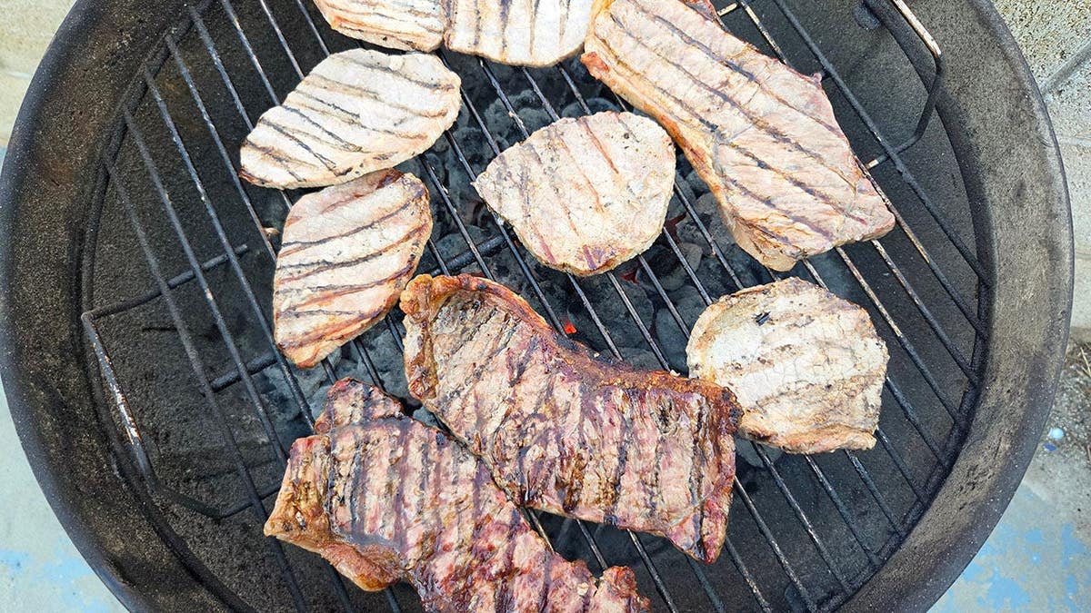 Screencaps reader Jim T in San Diego tossed some meat on the grill.