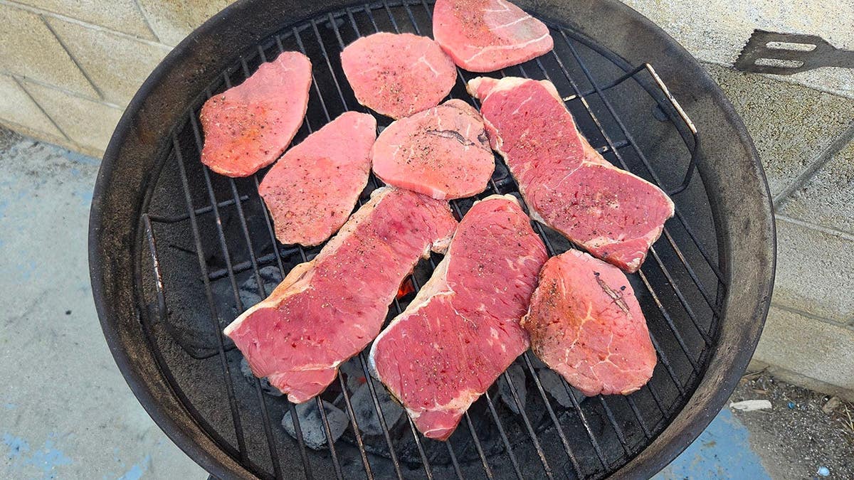 Screencaps reader Jim T in San Diego tossed some meat on the grill.