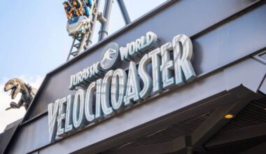 close up of Velocicoaster entrance at Islands of Adventure in Universal Orlando Resort
