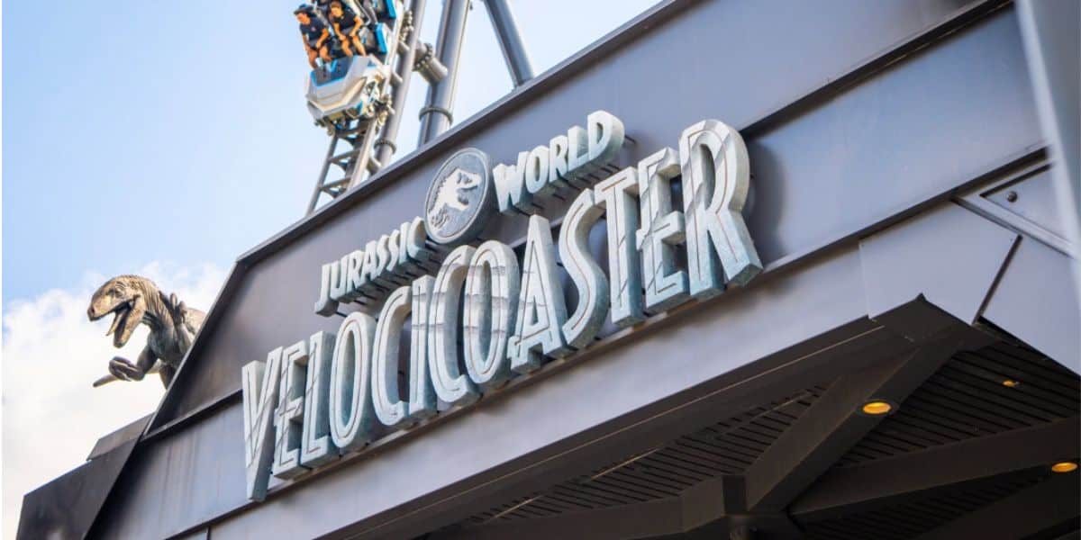 close up of Velocicoaster entrance at Islands of Adventure in Universal Orlando Resort