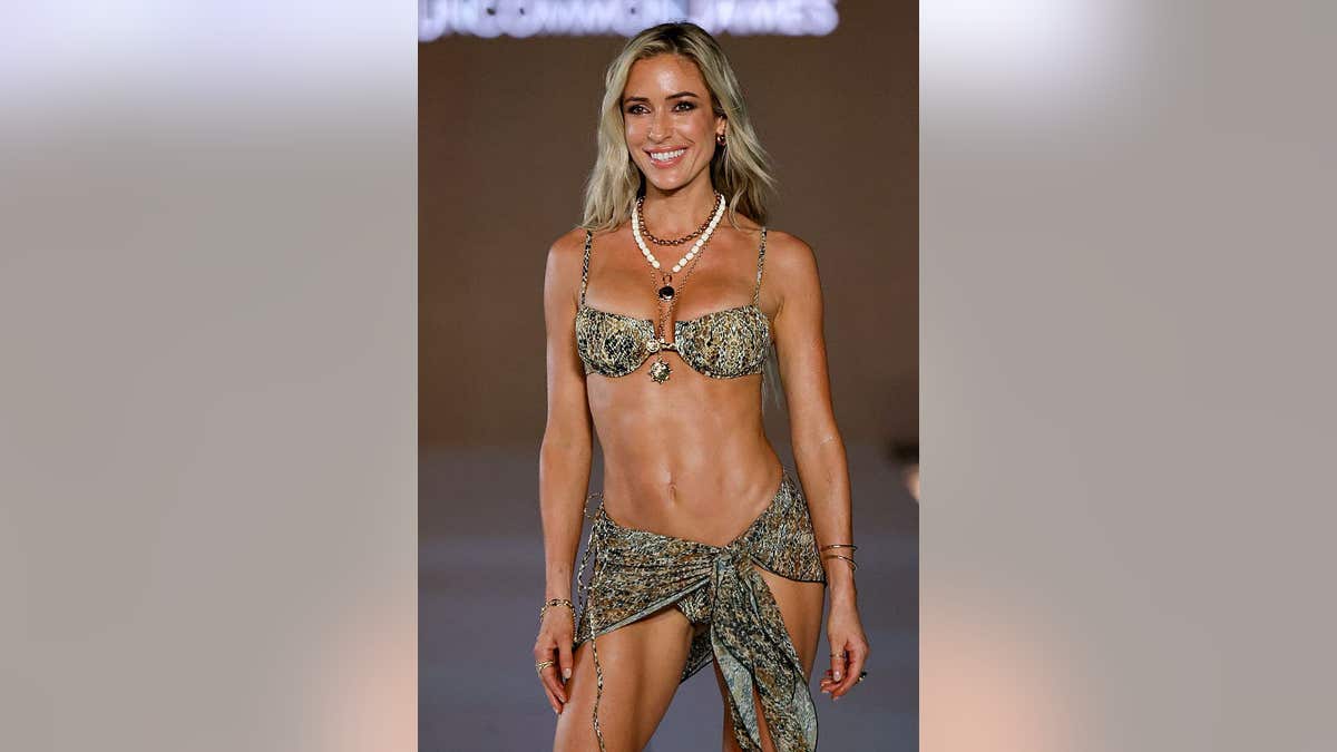Kristin Cavallari walking the runway at Miami Swim Week