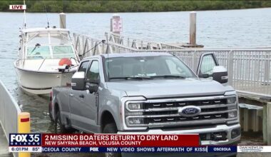 2 missing boaters return to dry land after being stranded at sea
