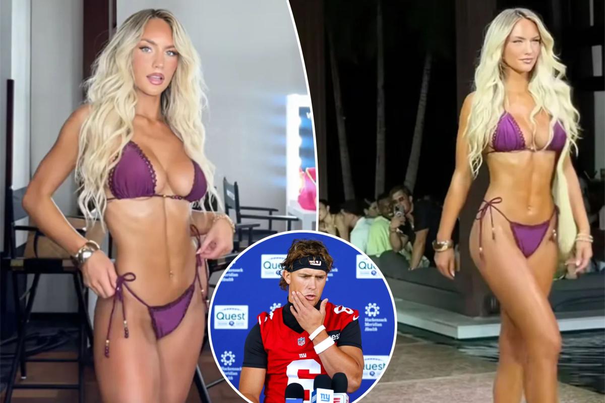 Jaxson Dart’s girlfriend Marissa Ayers stuns in Miami Swim Week runway debut