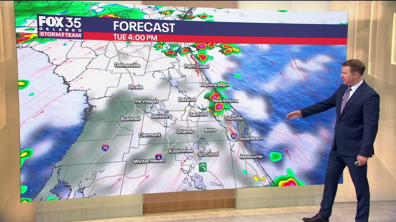 Orlando AM Weather Forecast: Storms expected along the coast