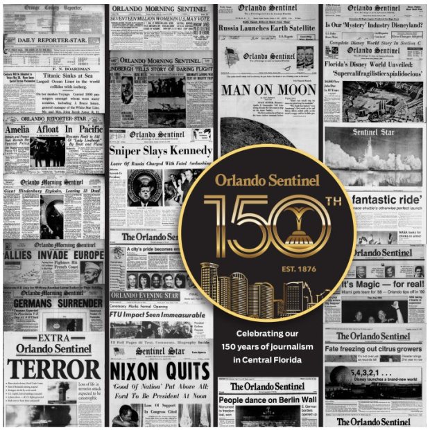 Orlando Sentinel 150 special section cover.