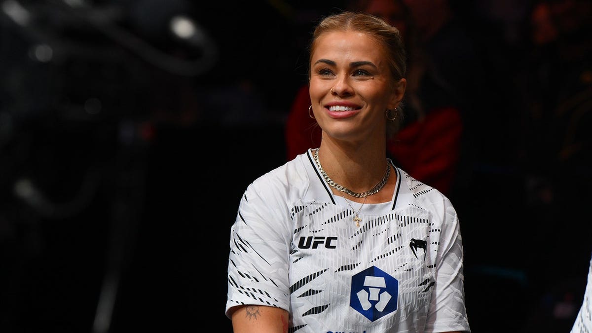 Paige VanZant standing ringside at UFC Fight Night in Seattle