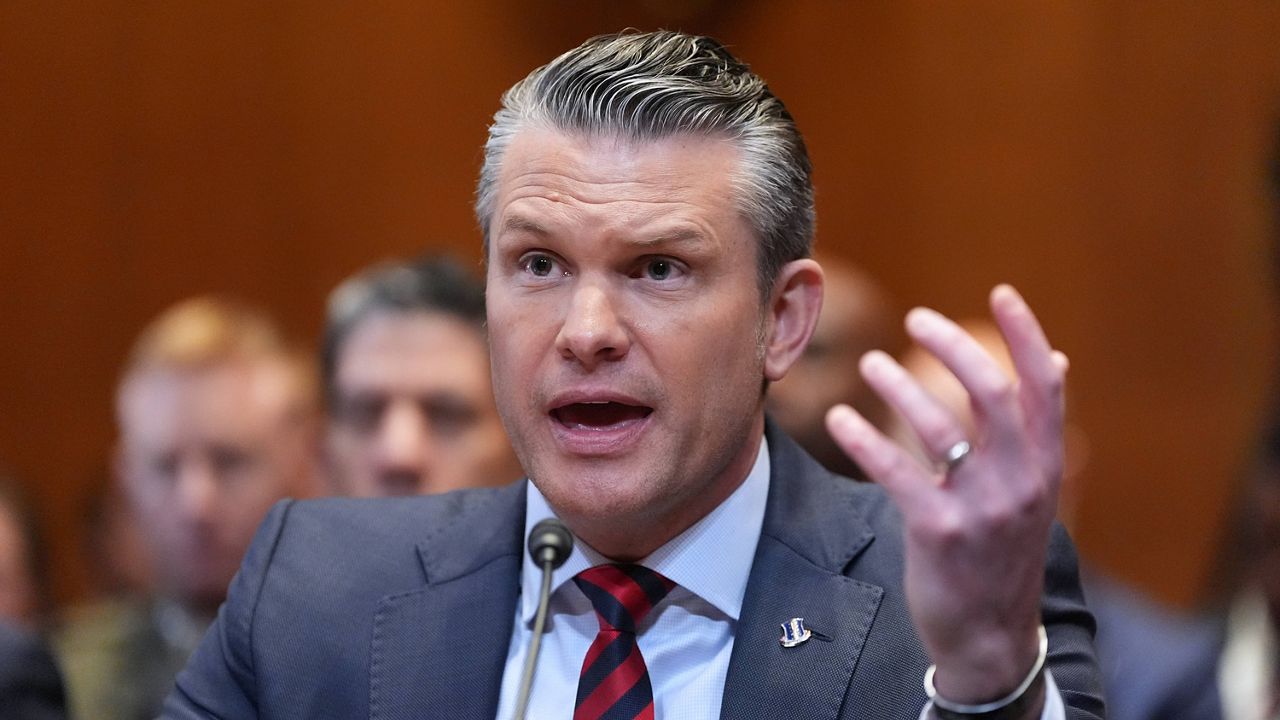 Defense Secretary Pete Hegseth is visiting U.S. Central Command at MacDill Air Force Base on Wednesday. (AP Photo/Alex Brandon)