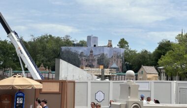 Piston Peak Retaining Wall Construction Continues at Magic Kingdom