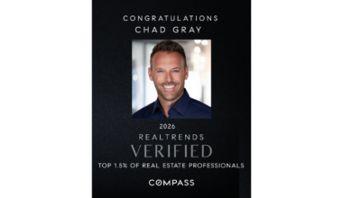 Chad Gray Recognized Among the Top 1.5% of Real Estate Professionals Nationwide in 2026 RealTrends Verified Rankings