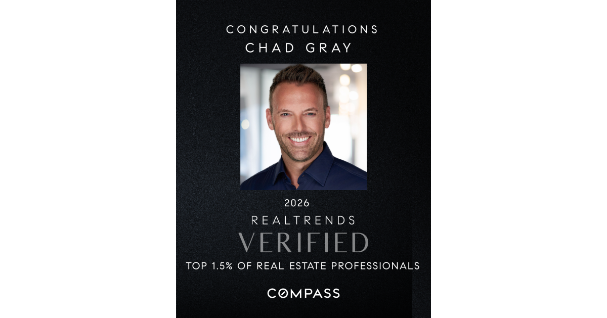 Chad Gray Recognized Among the Top 1.5% of Real Estate Professionals Nationwide in 2026 RealTrends Verified Rankings