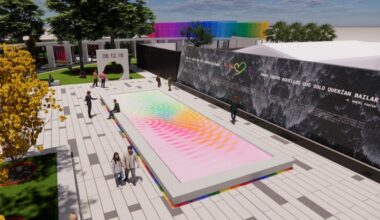 This rendering shows a proposed design of the Memorial Plaza, the centerpiece of the Pulse Memorial. Construction is expected to start this fall. (Courtesy of Borrelli+Partners and Gomez Construction Company)