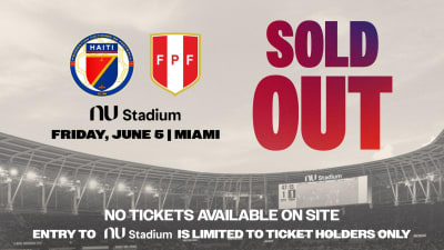 Tickets Sold Out for Nu Stadium’s First-Ever International Match Haiti vs. Peru, No Tickets Available On Site